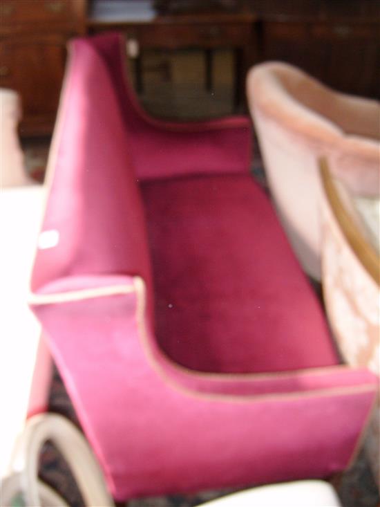 Edwardian mahogany two-seater settee